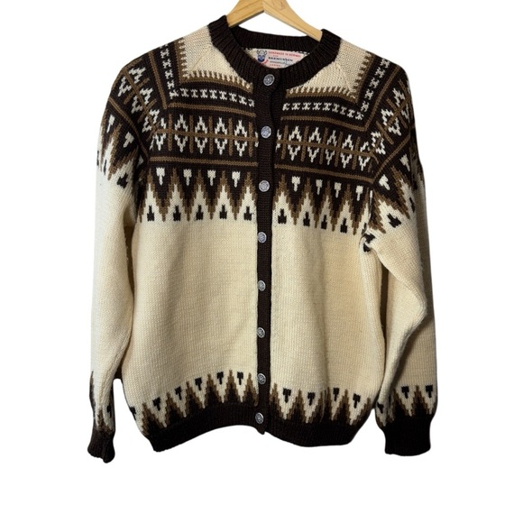 Vintage Sweaters - Viking Knit Vintage Handmade in Norway for Rasmussen Size Ladies Large